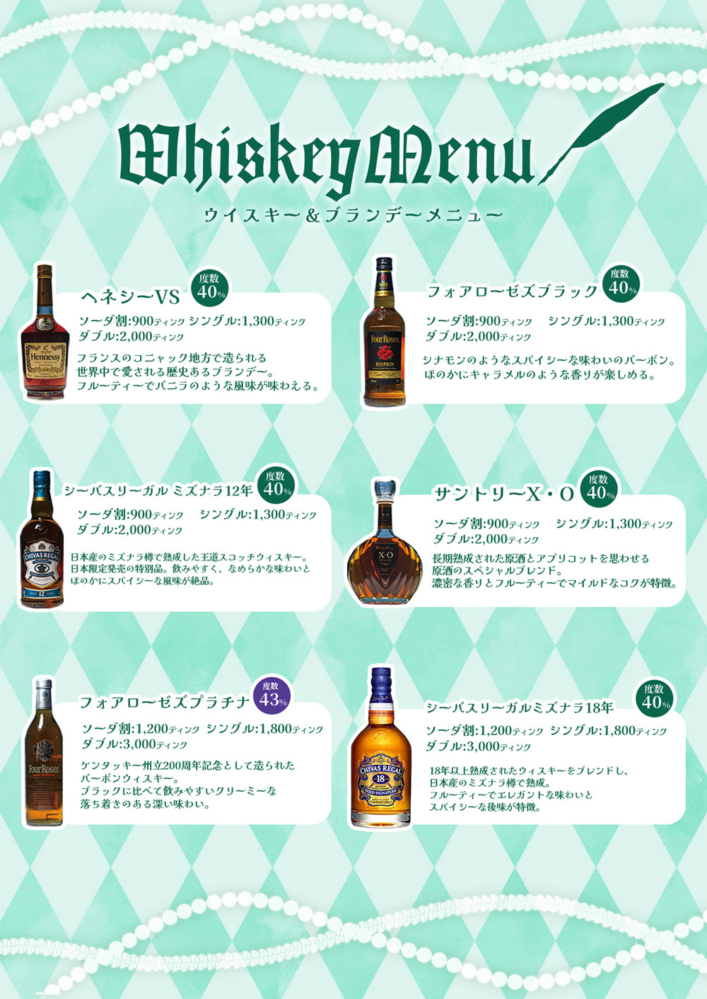 ウイスキー＆ブランデー